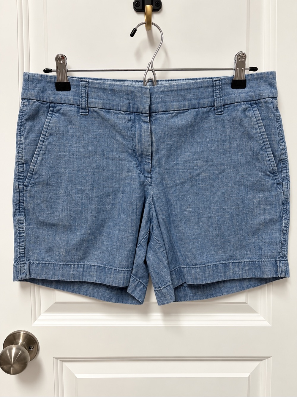 J. Crew Chambray Shorts in Light Blue